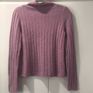 Madewell 30% Wool 10% Angora Women's Ribbed Sweater - Lilac Purple S